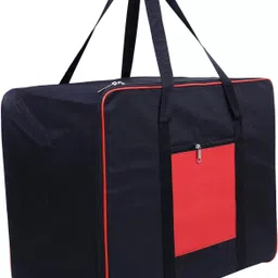 CHAMPARAN Cloth with Zippered Closure and Handle Black Red Extra Large Toys Cotton Laundry Bag-picture-36