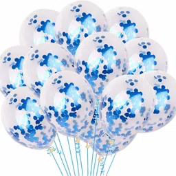 Solid Blue Theme Decoration Balloons – 10 Pieces Party Blue Confetti Balloons for Birthday , Baby Shower, Wedding, Welcome Baby Party Decoration Balloon-image-8