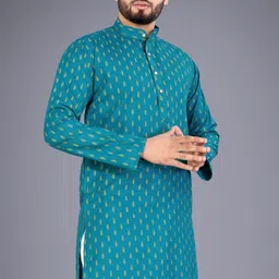 nofilter Men Printed Cotton Blend Straight Kurta-picture-13