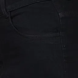 urban a-line Women Flared Mid Rise Black Jeans image 4