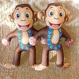 vrindavanstore.in Monkey Soft Toys for Baby Monkey Soft Toys for Kids Soft Toys for Babies (2pcs) - 7.5 inch image 4