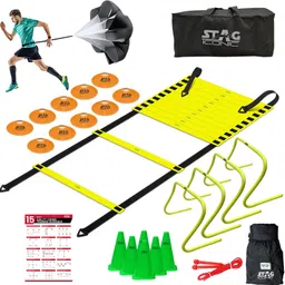 stag iconic Agility Training Kit for Football, Cricket, Exercise, Athlete, Sports Games Agility Kit Fixed Regular Agility Pole image 5