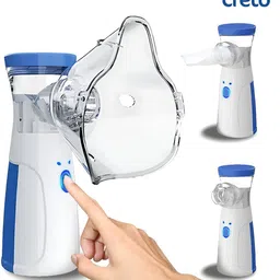 CRETO JSLW-302 Rechargeable (Inbuilt Battery) Mesh Nebulizer for Adults & Kids Nebulizer-picture-27