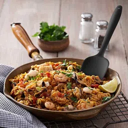 lishonn 5 Piece Kitchen Tool Silicone Spoonula, Spatula and Basting Brush, Heat Resistant and Non-Stick Cookware Cooking Utensil Set, Dishwasher Safe, Black Kitchen Tool Set image 4