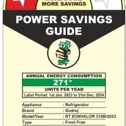 godrej 272 L Frost Free Double Door 2 Star Convertible Refrigerator image 5