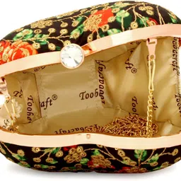 tooba handicraft Party Black, Multicolor Clutch image 4