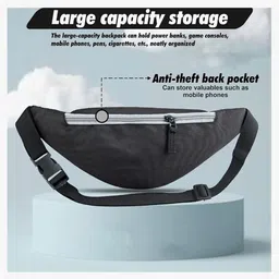 Worldstar Waist Bag for Men & Women Fanny Waist Pouch Pack Travel Side Sling WaterProof Waist Bag image 2