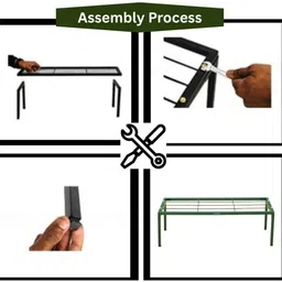 SA TECHNO CRAFT Premium Heavy Duty Elegance High Step Pot Stand-GREEN Garden Hose Stand image 5