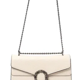 inovera White Women Sling Bag Girls Cross-body Shoulder Sling Bag Clutch Purse With Adjustable Chain Strap image 4