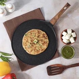 vinod Die Cast Flat Non Stick Dosa/ Paratha Tawa 31 cm diameter image 5