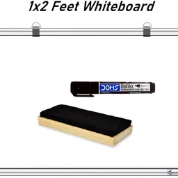 sapra Non Magnetic Melamine 1x2 Feet Double-Sided Writing Whiteboard With Duster, Marker 456 Whiteboards-picture-24