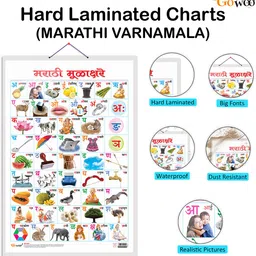 go woo Marathi Varnamala?(Marathi) Educational chart with Dust resistant Lamination image 2