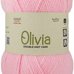 ganga Olivia Hand Knitting and Crochet yarn (Baby Pink) (200gms)-picture-28