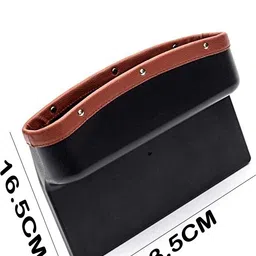 ayw Tan Side Seat Catcher With Bottle Holder For Car 149 Car Side Seat Catcher image 2