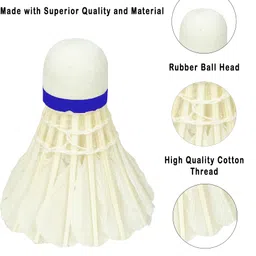 kaizen Silver Badminton Shuttle Feather Shuttle - White image 3