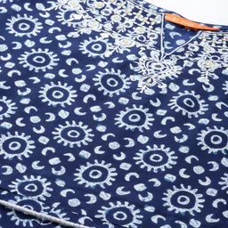 indo era Women Embroidered Viscose Rayon A-line Kurta image 4