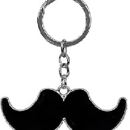 morel Multipurpose Stylish Black Moustache/Mooch And JAAT Metal Keychain Key Chain image 3
