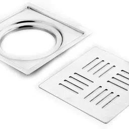 kamal Floor Stainless Steel Push Down Strainer image 5