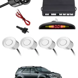 maties Car Parking Sensors - Set of 4 with Reverse Parking Camera (White)-110 White Reversing Electromagnetic Parking Sensors With Camera-110 Parking Sensor-picture-25