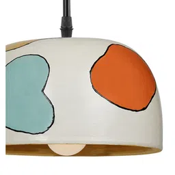 flicker shine Intricate Artistic Fusion Terracotta Ceiling Hanging Light image 5