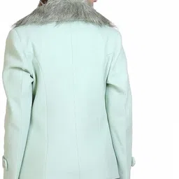 comfy sparrow Wool Blend Solid Coat For Women image 2