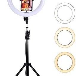 VIJYIONCS 10"Big Selfie LED Ring Light 7ft Tripod Stand live video Stream Phone Holder Ring Flash image 1