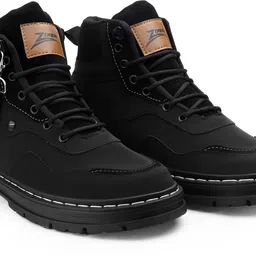 zixer Mens Trekking Hiking Bike Ridding Long Boots For Men High Ankle Boots For Biker Boots For Men image 4