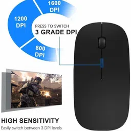 ROQ 2.4Ghz Slim Rechargeable Wireless Ambidextrous Optical Mouse image 3