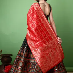 jivuba Self Design Semi Stitched Lehenga Choli image 2