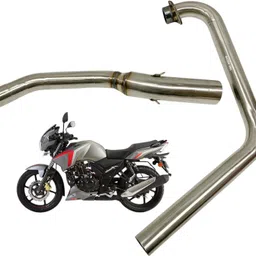 dhe best Motorcycle exhaust Pipe Muffler Middle Pipe Bend Pipe for TVS Apache RTR 160 TVS NA Slip-on Exhaust System-picture-17