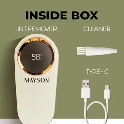 mayson Electric Lint Remover with Free 180 Sheet Lint Roller (White) Lint Roller image 3
