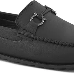 Provogue Men Black Faux Leather Casual Slip On Loafers Loafers For Men image 3