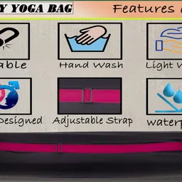 panchtatava Toffy Black Pink Exercise Mat Carry Bag Cover ONLY with Broad Shoulder Strap… image 4