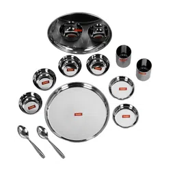 sumeet Pack of 12 Steel Dinner Set image 5