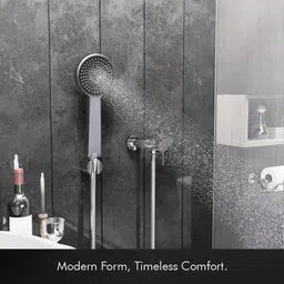 ibey Crysta Chrome Hand Shower with Hose | High Pressure & Leak-Proof Design Handheld image 5