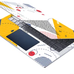 SCOTLON _All Panel_Geometrical colorful shapes_ Vinyl Laptop Skin Compatible for 15.5 inch image 4
