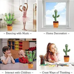 little finds Dancing Cactus Talking Toy with Singing & Recording Function Repeat What You Say image 5
