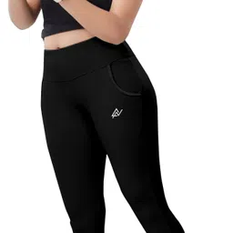 nexsus apparels Women Solid Black Track Pants image 3