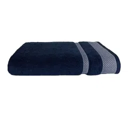 SPACES Navy Blue 600 GSM Pure Cotton Bath Towel image 5
