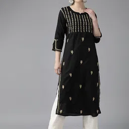 ADA Women Chikankari Embroidered Straight Kurta-picture-27