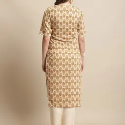 7threads KALINI Floral Printed Straight Kurta image 3