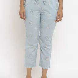 W The Folksong Collection Women Printed Cotton Cropped Trousers-image-25
