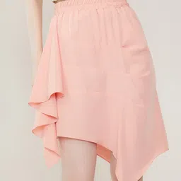URBANIC Women Pink Solid Straight Skirt-picture-35