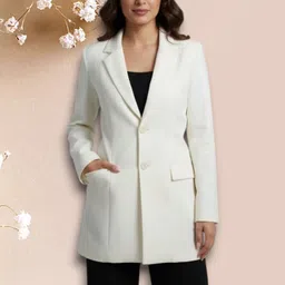 pepzo Women Solid Double Breasted Casual Blazer-picture-14