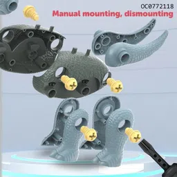 aganta Dinosaur Toy Pack of 4 with Screwdriver Kids Building Learning Toys for 3+ Year image 3