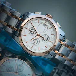 americanviber Trending men collection double tone date function working foldover lock Analog Watch - For Men TST2 image 4