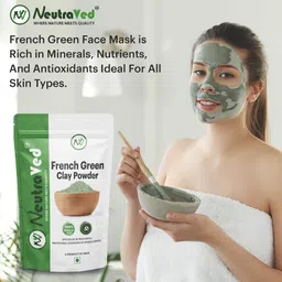 neutraved French Green Clay Powder Natural Solution for Skincare for All Skin Type image 4