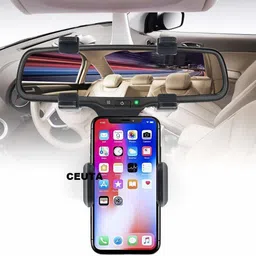 Gannu Car Phone Holder Rear View Mirror Mount Holder Car Stand Mobile Holder image 3