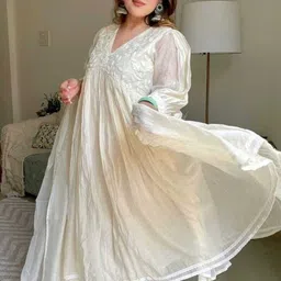 thebestbuyers Chanderi Stitched Anarkali Gown-picture-29