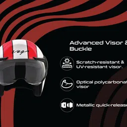 vega Jet 777 W/Visor Motorbike Helmet image 5